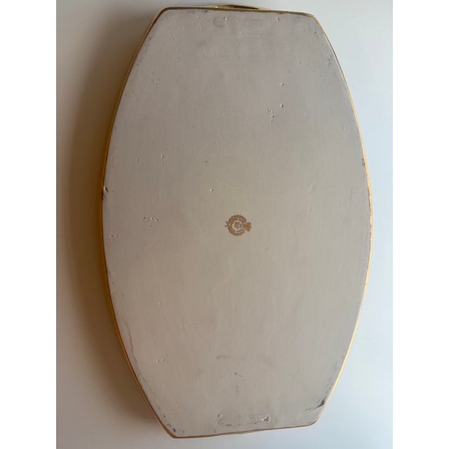 1930's Le Mieux China Handpainted 24k Gold Gilded Decorative Tray For Sale - Image 4 of 4