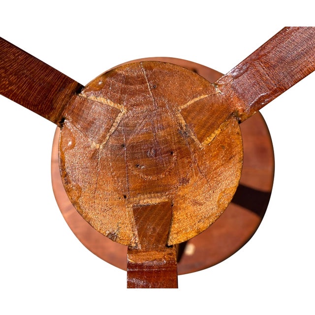 Mid 20th Century Federal Style New England Cherry Candlestand With Tripod Spider Legs For Sale - Image 11 of 11