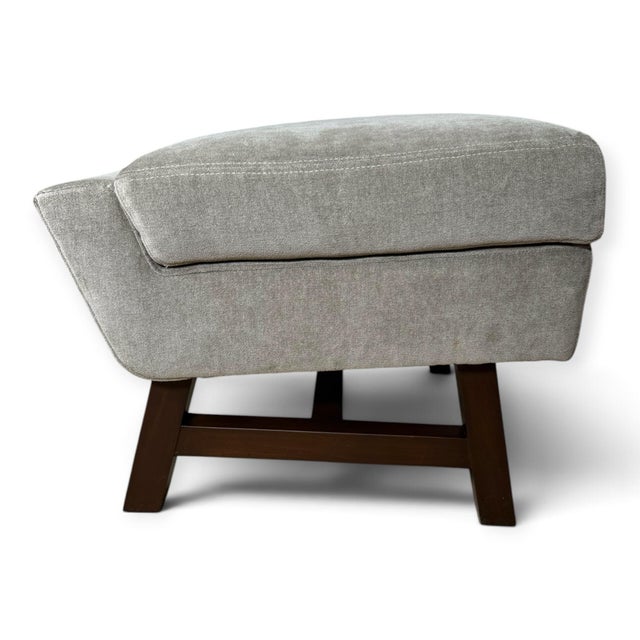 Textile Ted Boerner Scoop Lounge Chair and Ottoman For Sale - Image 7 of 9