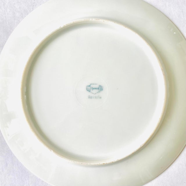 Art Deco Stylish Thomas Bavaria Hand-Painted Pink and Gold Porcelain Plate For Sale - Image 3 of 8