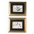 Contemporary 2 Original Abstract Small Ink Paintings Wide Frames- Set of 2 For Sale