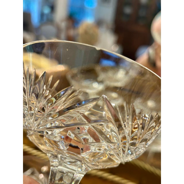 Transparent Late 20th Century Gorham “Cherrywood” Crystal Champagne Coupes or Sherbet Glasses - A Set of 6 For Sale - Image 8 of 8