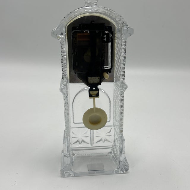 1990s Vintage Crystal Clock by Godinger For Sale - Image 5 of 9