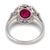 Mid 20th Century Gia 1.95 Carat Oval Cut Ruby Diamond Platinum Ring, Size 6.25 For Sale In Los Angeles - Image 6 of 7