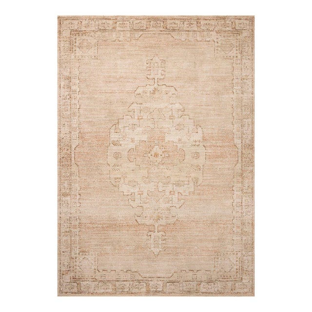 Chris Loves Julia x Loloi Palma Spice / Natural 2'-3" x 3'-10" Accent Rug For Sale