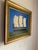A vibrant maritime seascape set against a bright blue sky, this composition balances traditional nautical imagery with a...