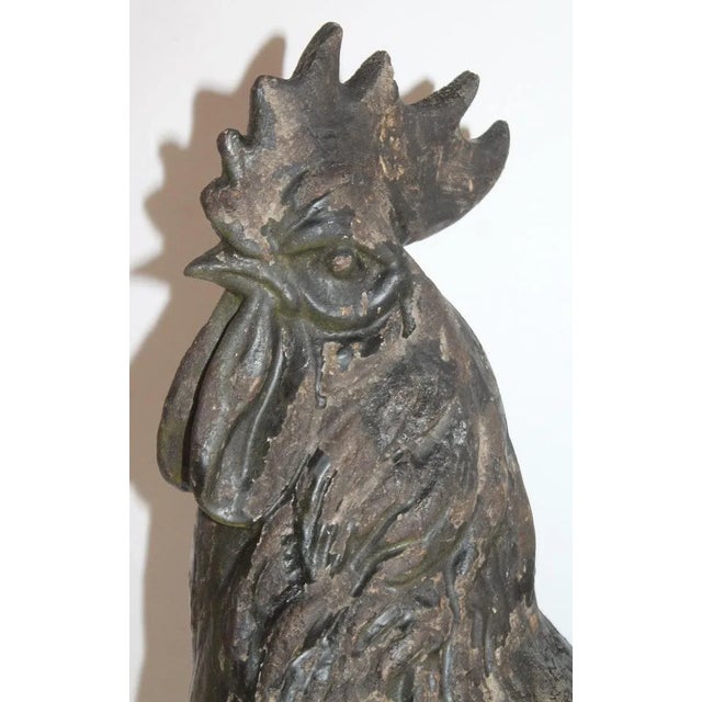 20th Century Painted Rooster Garden Ornament For Sale In Los Angeles - Image 6 of 8