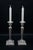Early 20th Century Neo-Classical Adam Revival Silver-Plated Metal Candlesticks, Europe, Set of 2 For Sale - Image 3 of 13