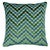 Mid-Century Modern Schumacher Florentine Chevron 22" Pillow in Emerald For Sale - Image 3 of 3