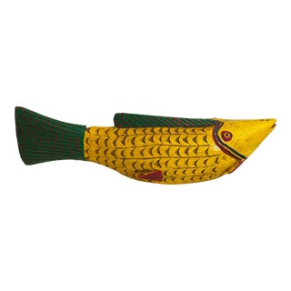 African Wooden Fish Bozo Tribe Mali 22 W For Sale