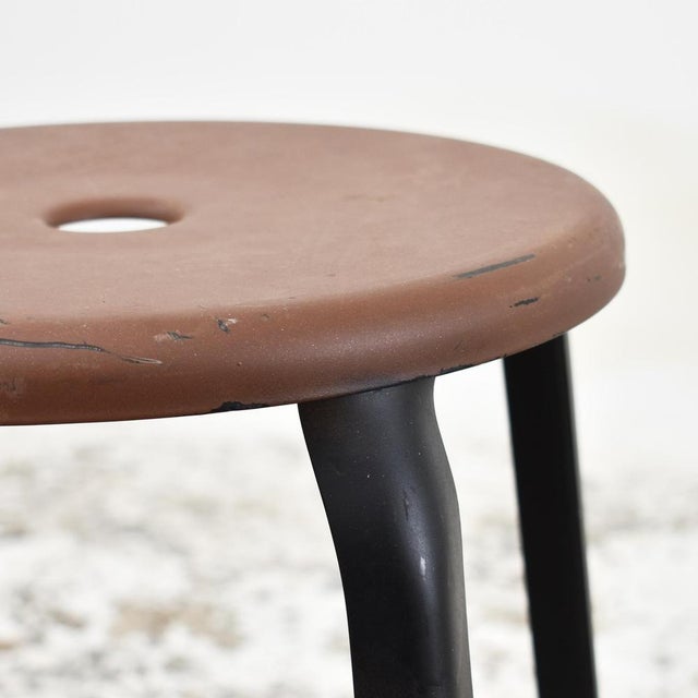 Vintage French Stool in the style of Nicolle, 1950s For Sale - Image 4 of 6