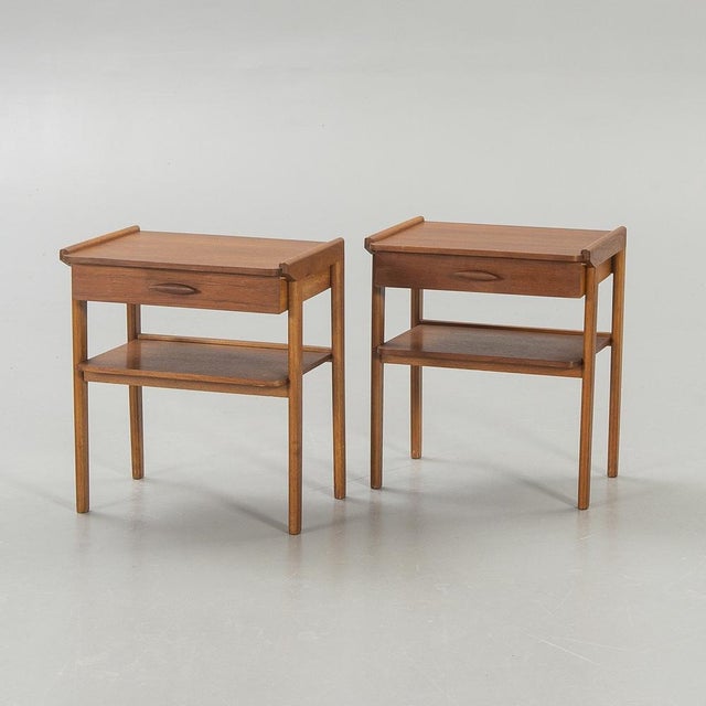 1960s Swedish Teak Bedside Tables, 1960s, Set of 2 For Sale - Image 5 of 5