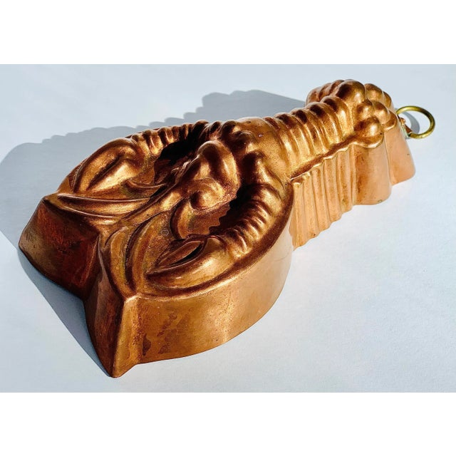 Copper Vintage 1980’s Copper Lobster Kitchen Mold For Sale - Image 8 of 11