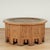 Impressive antique Moroccan table crafted in mahogany featuring a removable silvered brass tray hand hammered in symbolic...