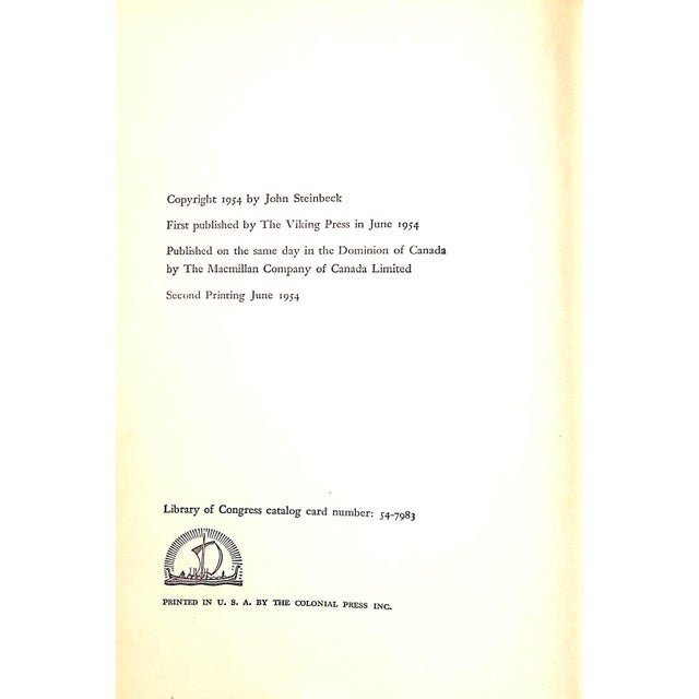 "Sweet Thursday" 1954 Steinbeck, John For Sale - Image 4 of 5