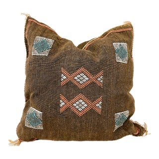 Moroccan Sabra Cactus Silk Pillow Cover For Sale
