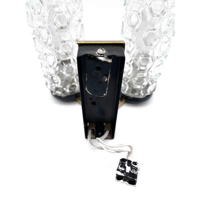 Space Age Wall Lamps in Bubble Glass and Brass by Helena Tynell, 1960s, Set of 2 For Sale - Image 6 of 16