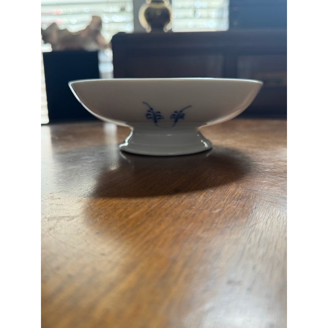 Ceramic 1970s Royal Copenhagen Blue Fluted Plain Footed Compote Bowl - No. 1/18 For Sale - Image 7 of 11