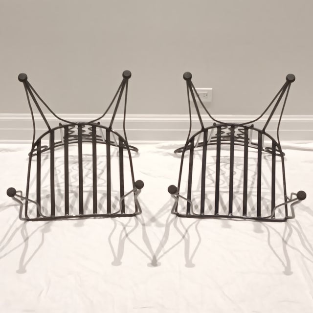 Vintage French Style Wrought Iron Garden Chairs With Sunburst Design, 2 Pieces For Sale - Image 14 of 16