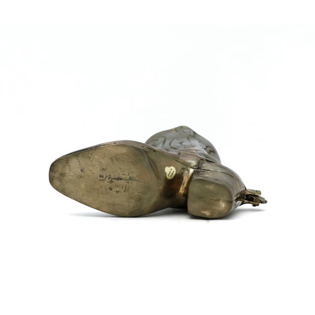 Vintage Brass Boot With a Moveable Spur For Sale - Image 9 of 11