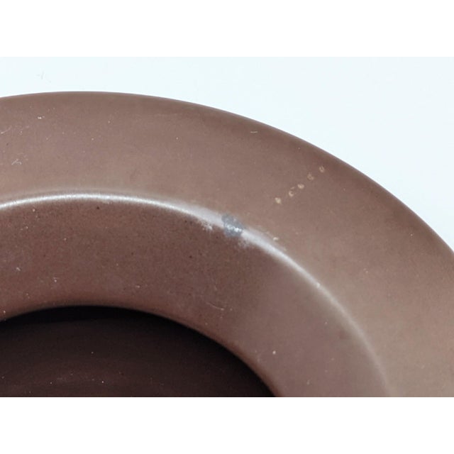 Small Brown Ceramic Barbados Ashtray by Angelo Mangiarotti for Danese, 1964 For Sale - Image 3 of 8