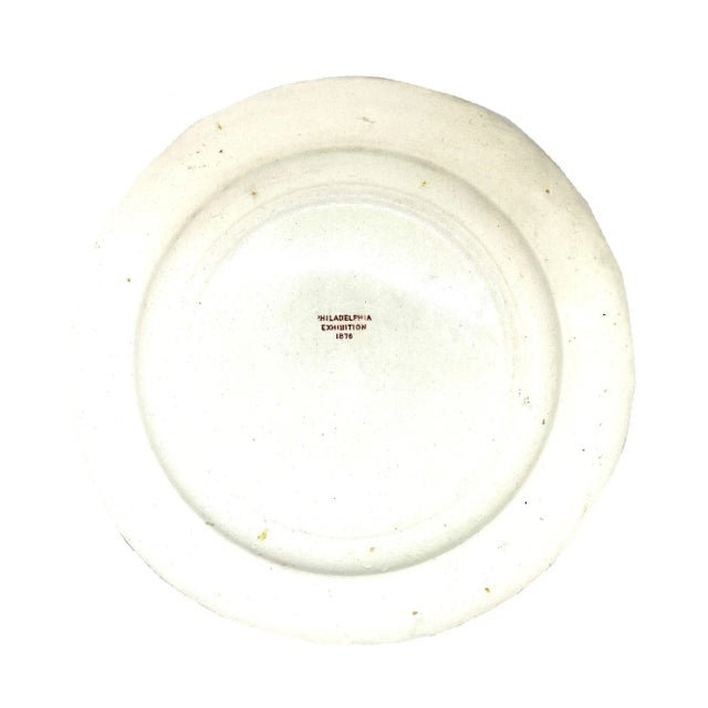 Metal 1876 Philadelphia Exhibition Porcelain Plates - a Pair For Sale - Image 7 of 8