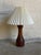 1960s Teak Beige Table Lamp With Pleated Shade Accent Lighting Danish Mid-Century Modern For Sale In Los Angeles - Image 6 of 10
