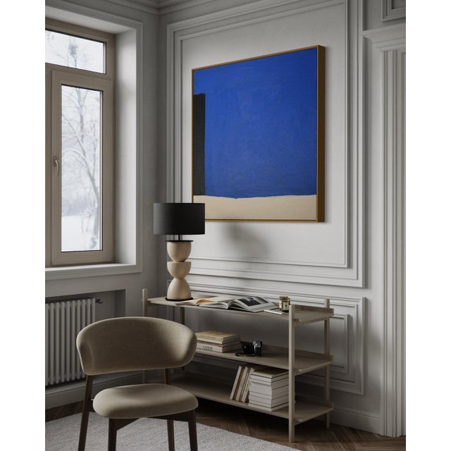 Textile Bodasca, Abstract Trio in Cobalt Blue, 2025, Acrylic on Canvas For Sale - Image 7 of 10