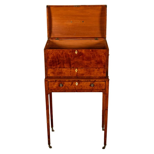 Antique George III Neoclassical Mahogany Chest Stand Cabinet Ince & Mayhew 1790 For Sale In Portland, OR - Image 6 of 17