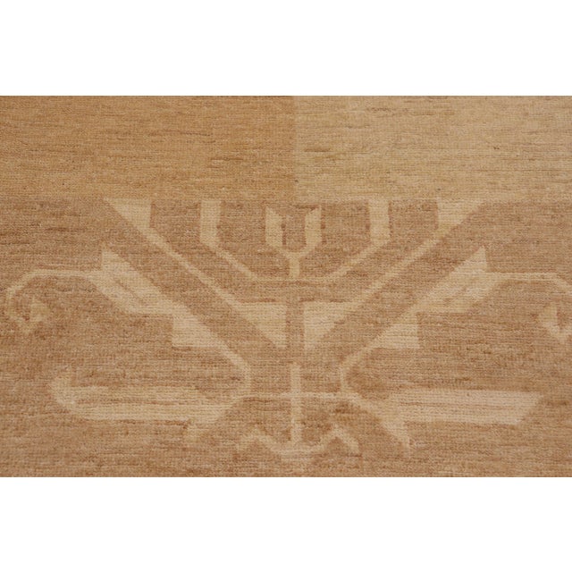 Modern Gabbeh Tan/Blue Wool Rug - 9'11'' X 13'7'' For Sale In New York - Image 6 of 10