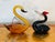 Gorgeous pair of Italian Vintage Murano Glass artisan made swan sculptures