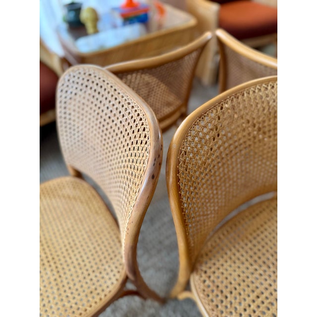 Set of Four Iconic Cane Bentwood Chairs Designed by Josef Hoffmann, Model No. 811, and Produced by Fmg, Circa 1960s. For Sale - Image 9 of 12