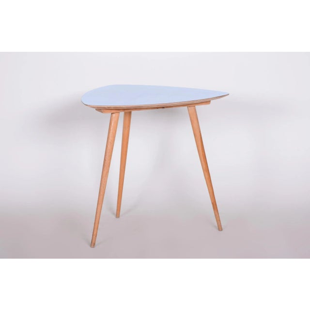Small table. Czech midcentury Material: Beech Period: 1950-1959.