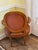 4-Piece French Louis XVI–Style Leather Seating Set — Settee & 3 Armchairs For Sale - Image 10 of 17