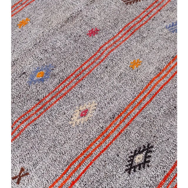 Mid-Century Handmade Tribal Pala Kelim Rug, 1960s For Sale - Image 4 of 7