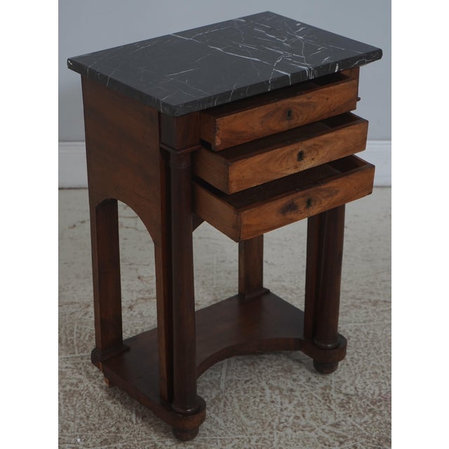Traditional Antique 18th Century French Empire Marble Top Stand For Sale - Image 3 of 17
