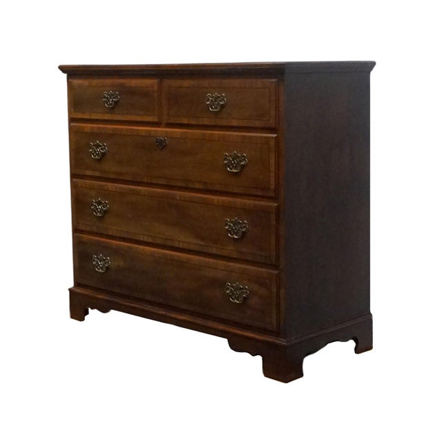 STANLEY FURNITURE Stoneleigh Collection Solid Banded Mahogany 46" Five Drawer Chest 8713-01 40" High 46" Wide 19" Deep We...