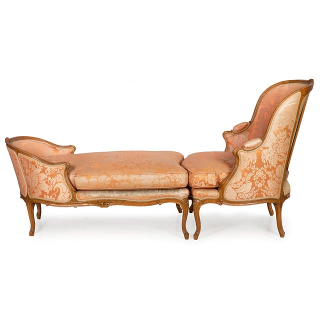 French French Louis XV Beechwood Duchesse Brisee Chaise by P. Remy Ca. 1765 For Sale - Image 3 of 18