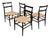 Vintage Leggera Chairs in Rope and Black Wood by Gio Ponti for Cassina, 1950s, Set of 4 For Sale