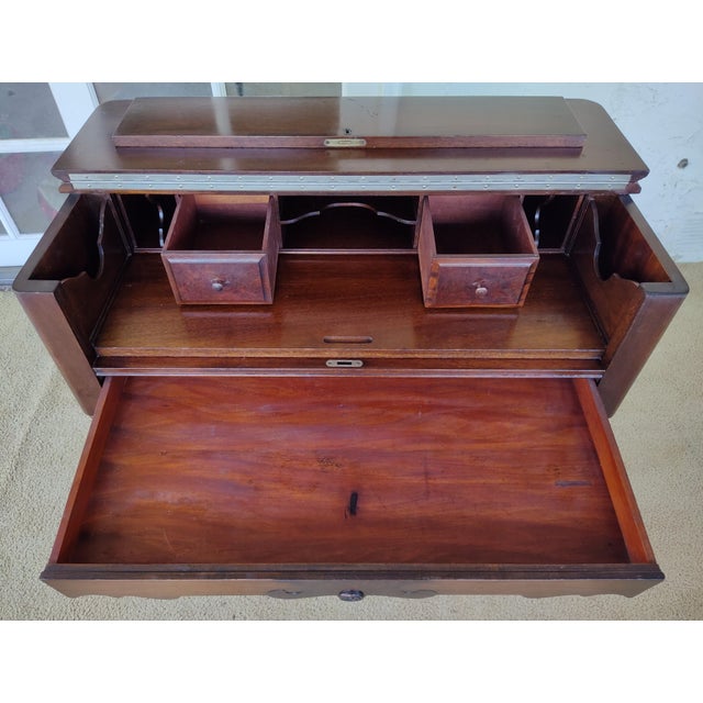 1920s Victorian Mahogany Spinet Desk For Sale - Image 12 of 15