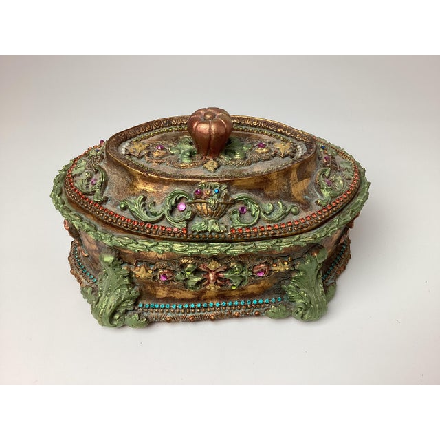 Sculpture Materials Belladonna Hand Made Jeweled Casket Box Made in Canada For Sale - Image 7 of 7