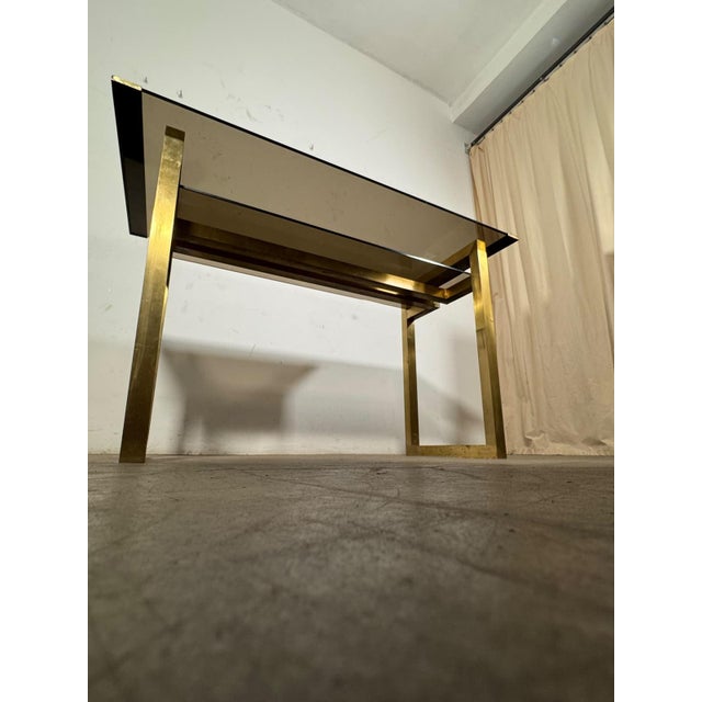 Mid-Century Italian Brass Desk and Chair, 1970s, Set of 2 For Sale - Image 4 of 14