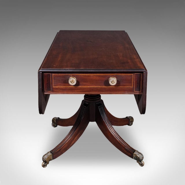Large Antique Pembroke Table, English, Drop Leaf, Dining Table, 4 Seat, Regency For Sale - Image 6 of 12
