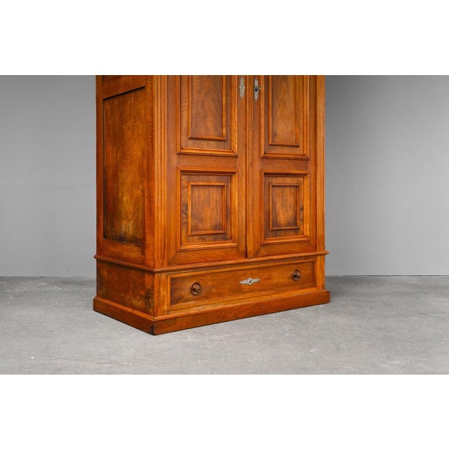 Wood Gründerzeit Wardrobe, Late 19th Century For Sale - Image 7 of 18