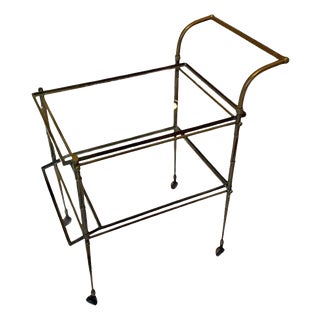 Vintage Serving Table in Faux Bamboo by Ico & Luisa Parisi, 1950 For Sale