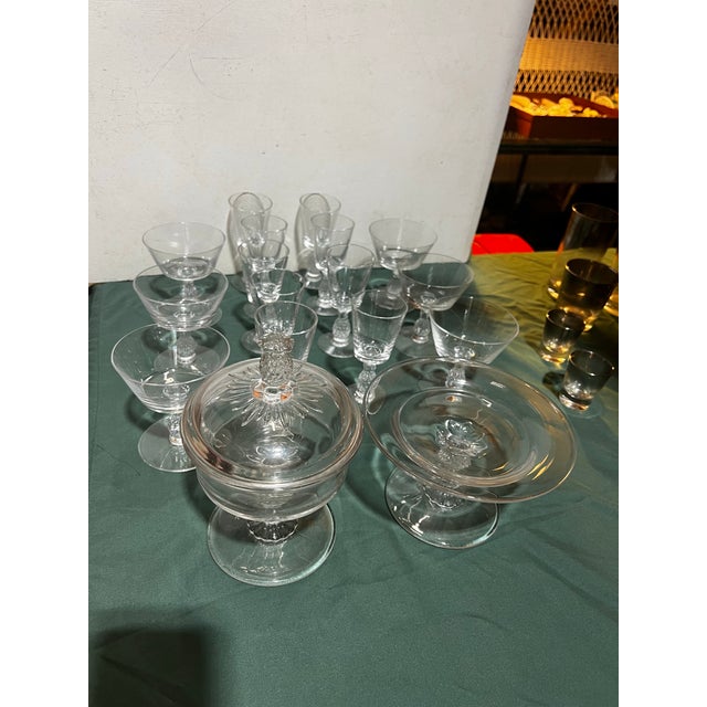 Up for consideration is a beautiful vintage collection of glasses and serving pieces with pineapple accents. These would...
