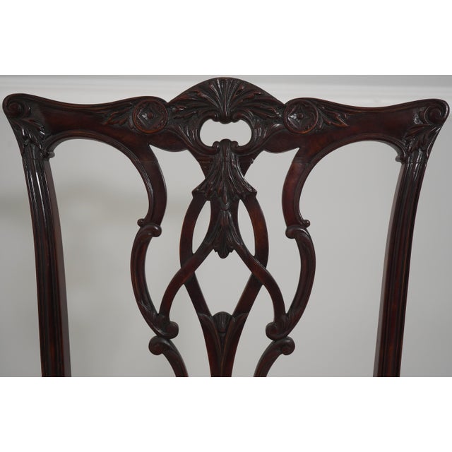 19th Century Set of 4 Antique Chippendale Style Mahogany Dining Chairs For Sale - Image 5 of 18