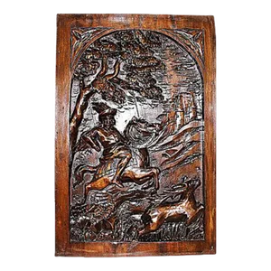 Mid 19th Century French Architectural Wood Carving Panel Plaque