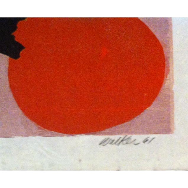 Clay Walker "Big Red" Color Woodcut by Clay Walker For Sale - Image 4 of 4