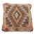 Arteverk Handwoven Afghan Kilim Pillow — Brown & Orange Diamond Medallion For Sale